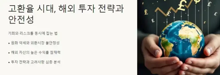 고환율 시대 해외 투자 전략과 안전성: 기회와 리스크를 동시에 잡는 법