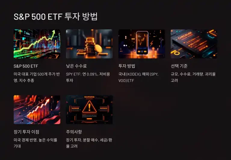 S&P 500 ETF 투자 방법