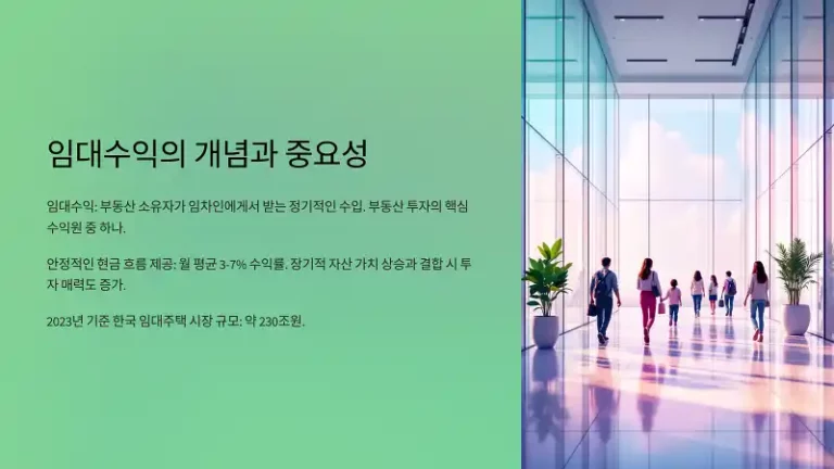 부동산 임대수익 계산법