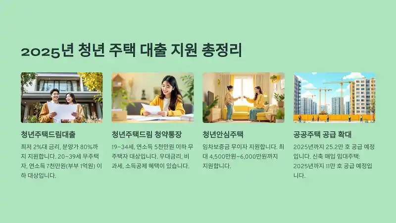 2025년 청년 주택 대출 지원 총정리