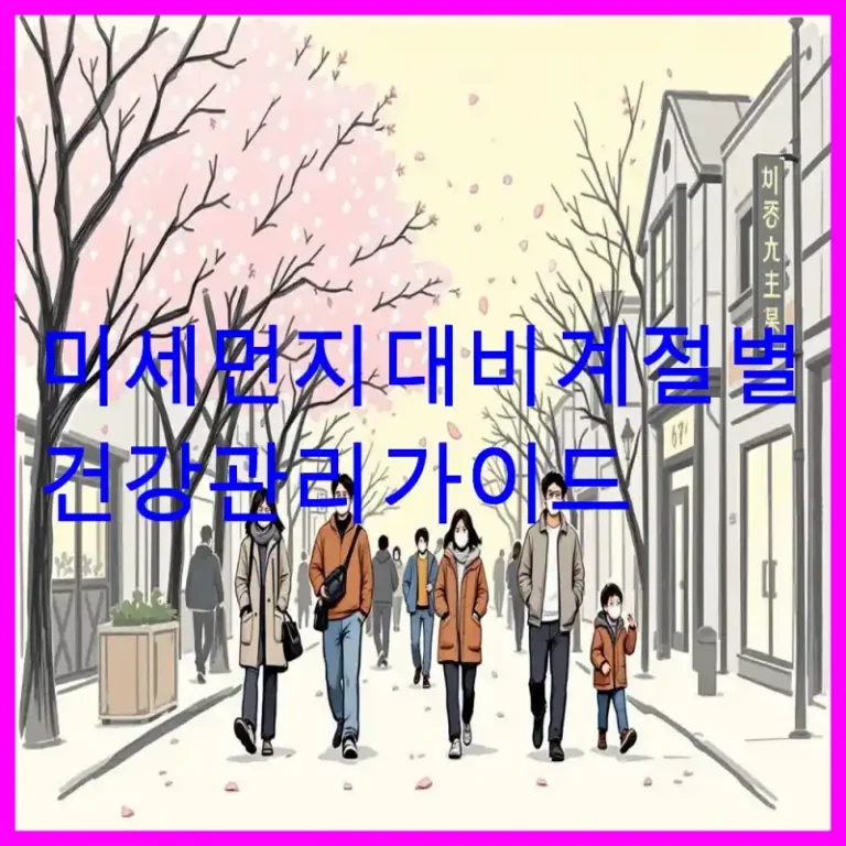 미세먼지 대비 계절별 건강관리 가이드