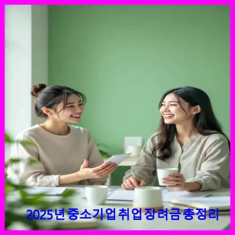 2025년 중소기업 취업 장려금 총정리