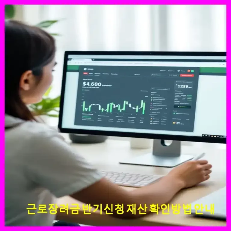 근로장려금 반기신청 재산 확인방법 안내