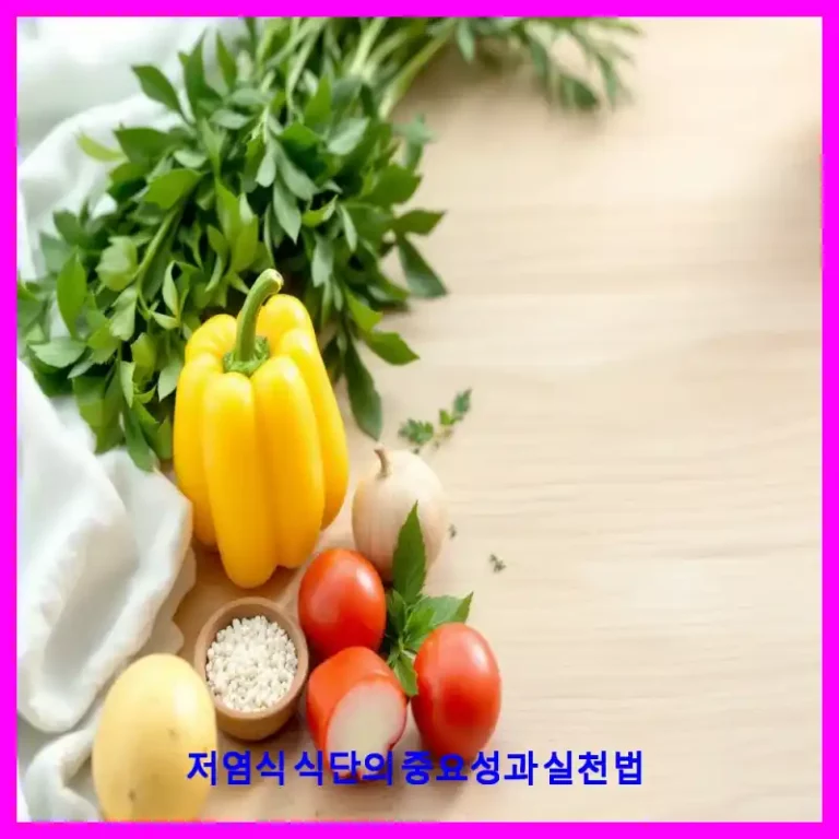 저염식 식단의 중요성과 실천법