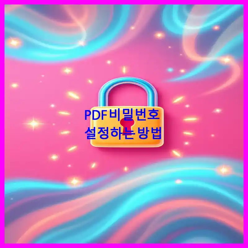 PDF 비밀번호 설정하는 방법