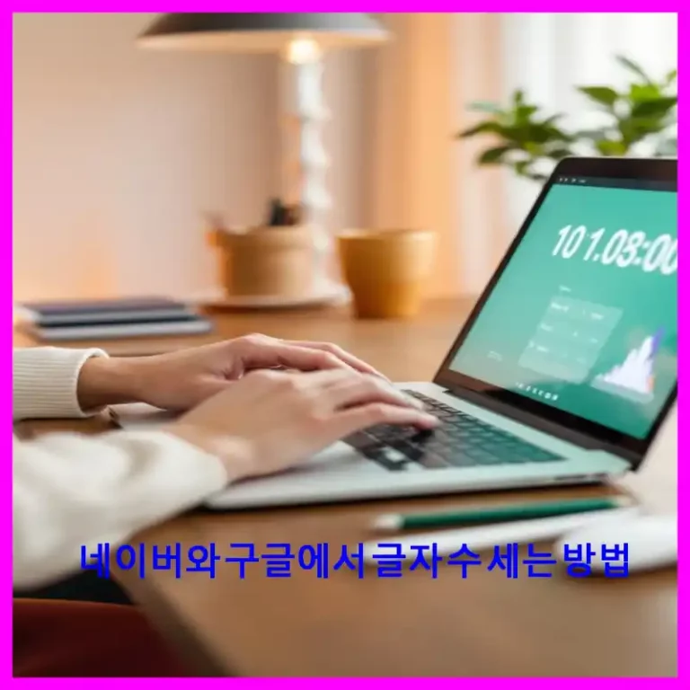 네이버와 구글에서 글자 수 세는 방법