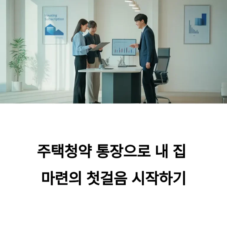 주택청약 통장 만들기