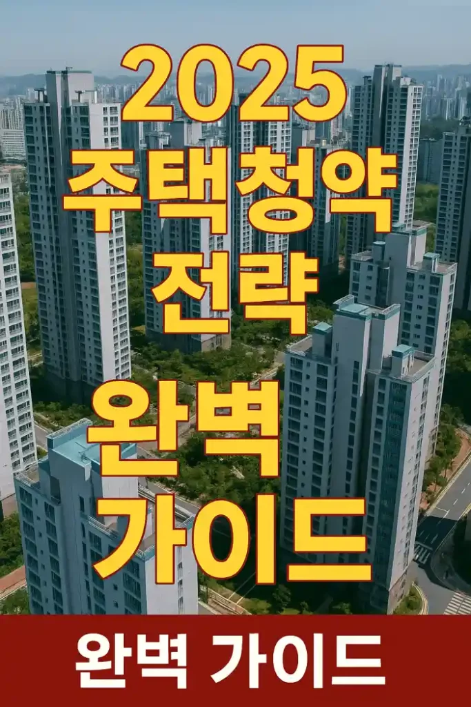 주택청약 전략 완벽 가이드