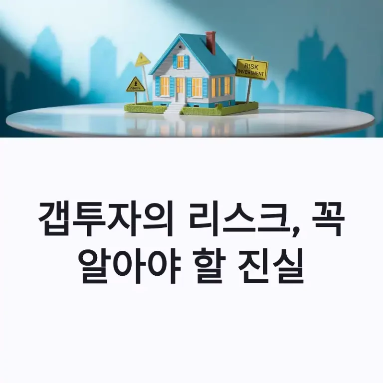 갭투자의 리스크, 꼭 알아야 할 진실