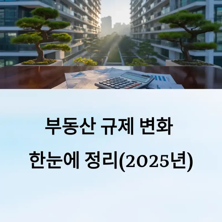 부동산 규제 변화 한눈에 정리