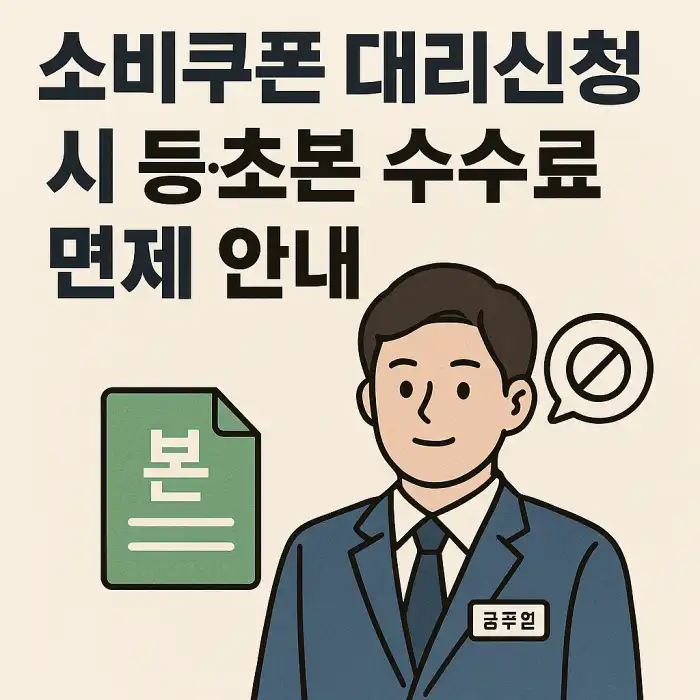 소비쿠폰 대리신청 시 등·초본 수수료 면제 안내
