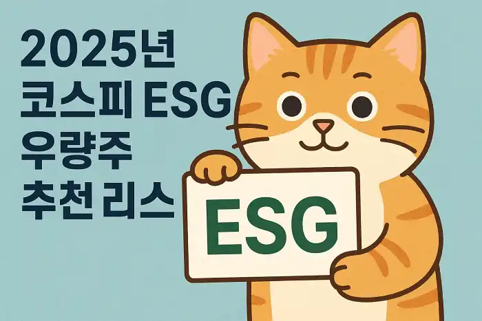 2025년 코스피 ESG 우량주 추천 리스트