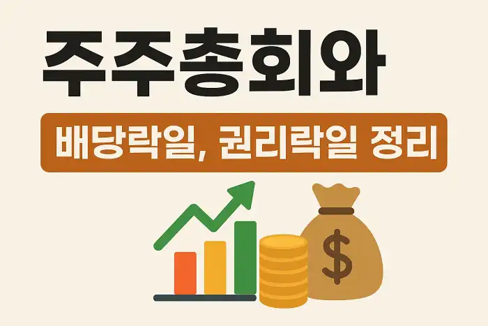 주주총회와 배당락일, 권리락일 정리