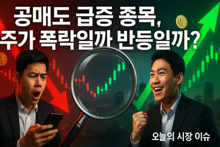 공매도 급증 종목, 주가 폭락일까 반등일까?