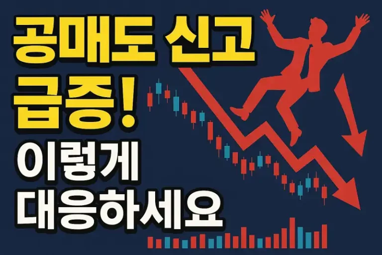 공매도 신고 급증! 이렇게 대응하세요