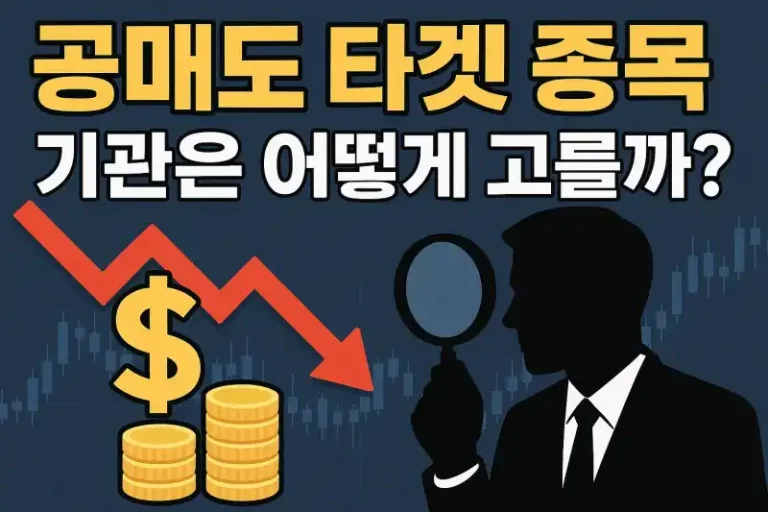 공매도 타겟 종목, 기관은 어떻게 고를까?
