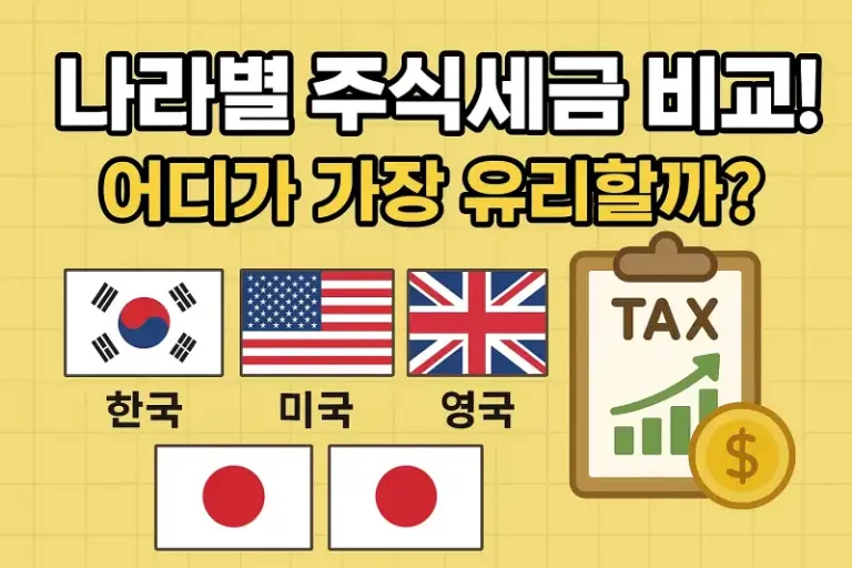 나라별 주식세금 비교! 어디가 가장 유리할까?