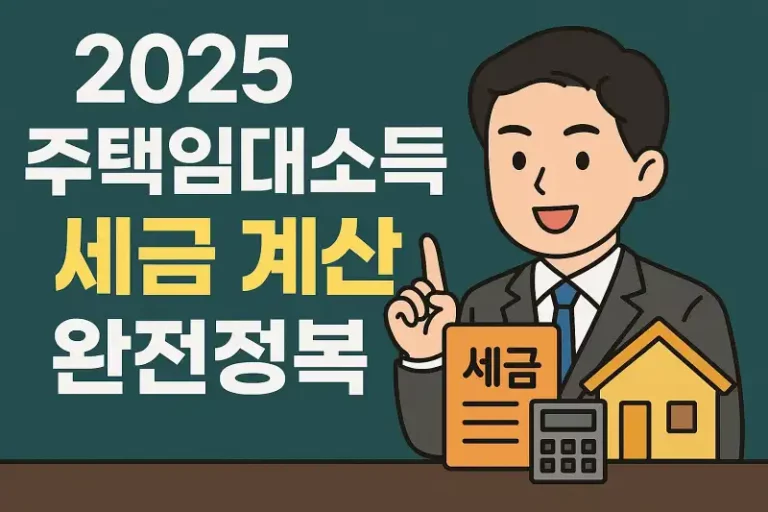 2025 주택임대소득 세금 계산 완전정복