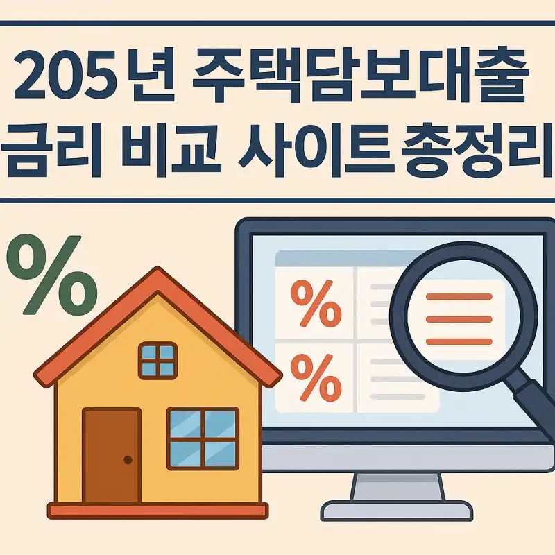 2025년 주택담보대출 금리 비교 사이트 총정리