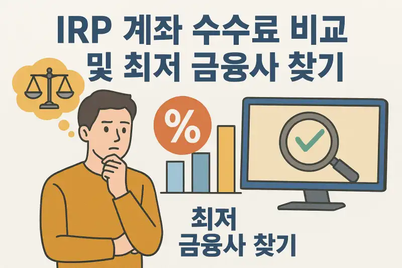 IRP 계좌 수수료 비교 및 최저 금융사 찾기