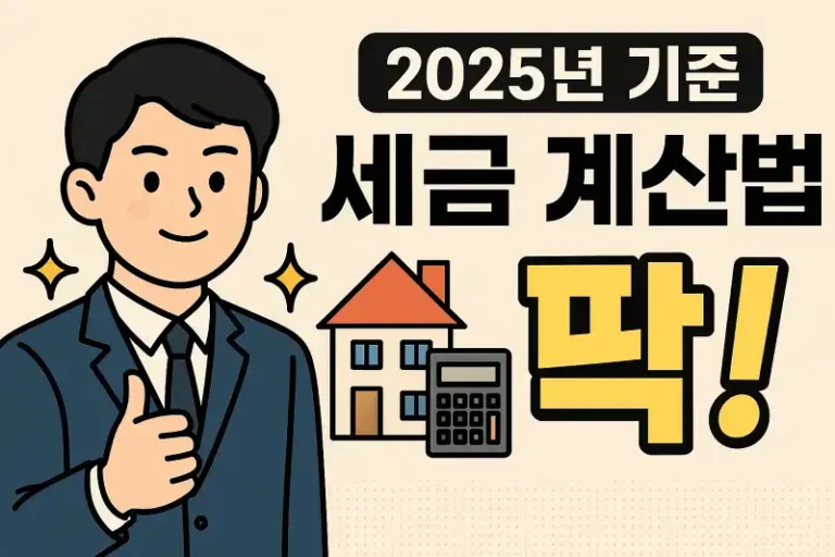 부동산 세금계산기 없이도 딱! 2025년 기준 세금 계산법