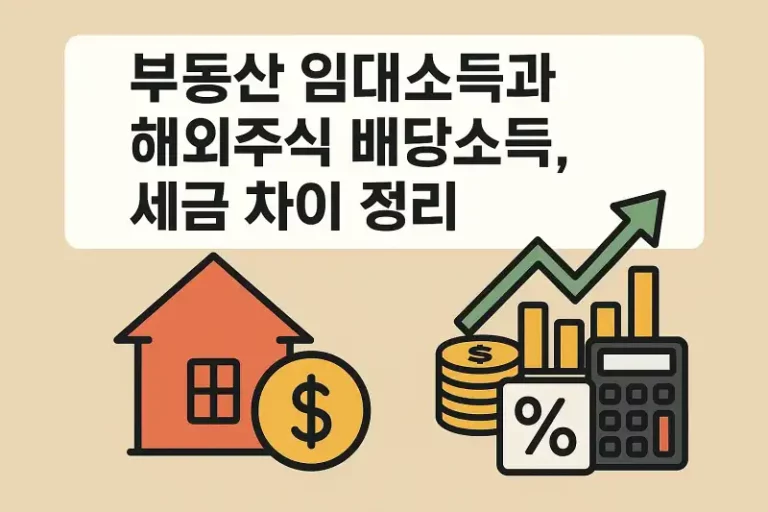 부동산 임대소득과 해외주식 배당소득, 세금 차이 정리