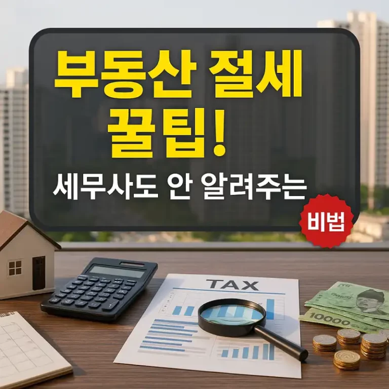 부동산 절세 꿀팁! 세무사도 안 알려주는 비법