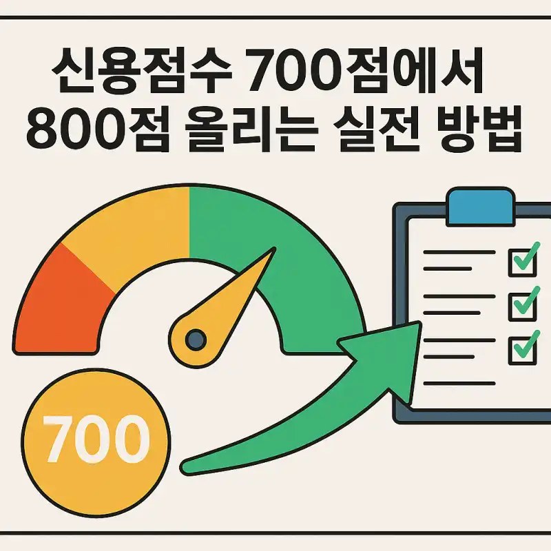 신용점수 700점에서 800점 올리는 실전 방법