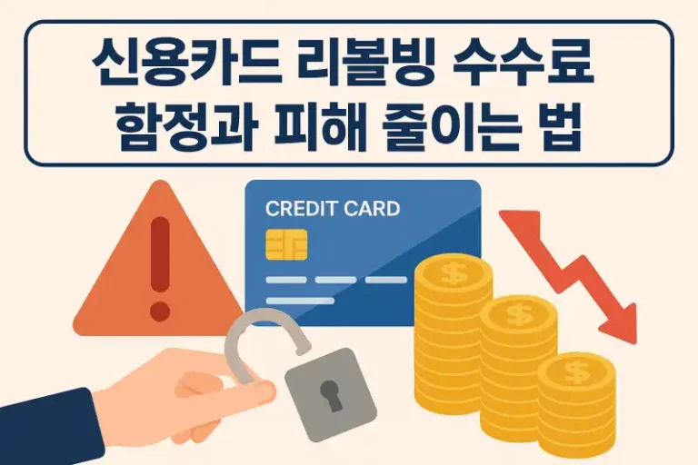 신용카드 리볼빙 수수료 함정과 피해 줄이는 법