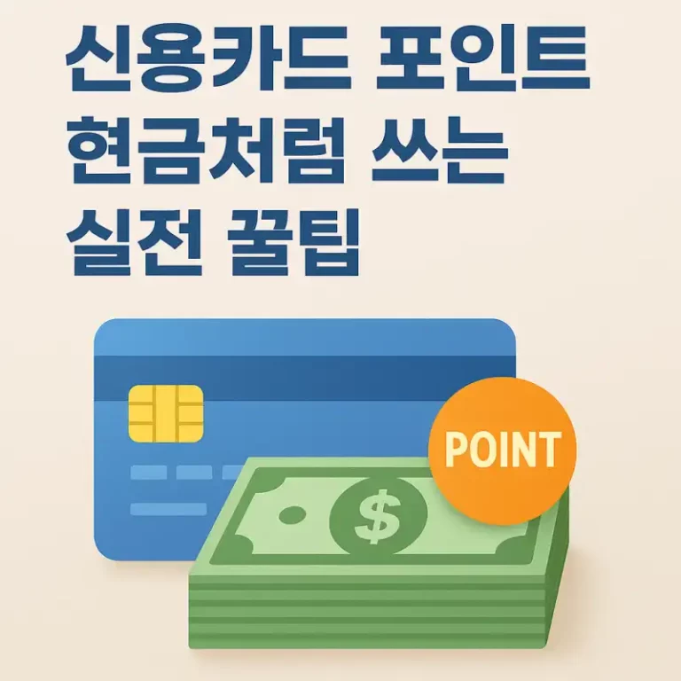 신용카드 포인트, 현금처럼 쓰는 실전 꿀팁