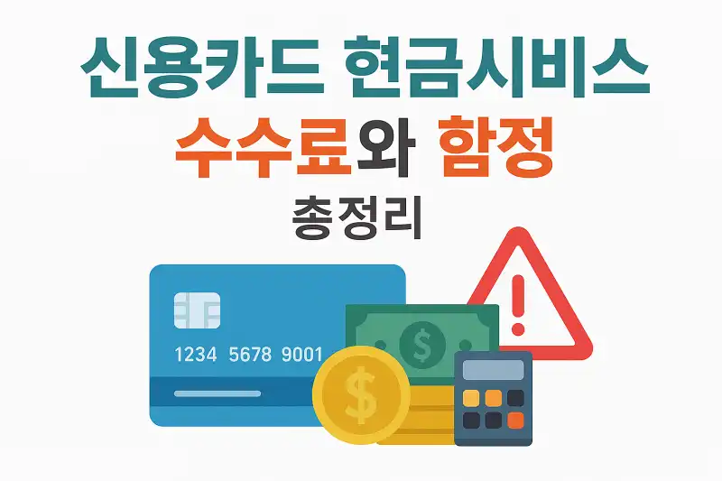 신용카드 현금서비스 수수료와 함정 총정리