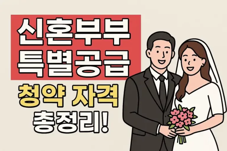 신혼부부 특별공급 청약 자격 총정리!