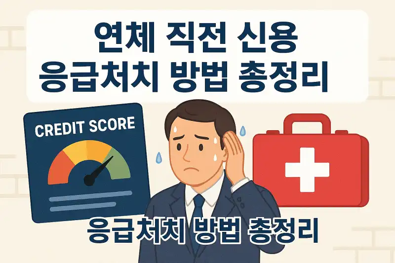 연체 직전 신용관리 응급처치 방법 총정리