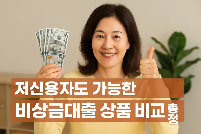 저신용자도 가능한 비상금대출 상품 비교 총정리
