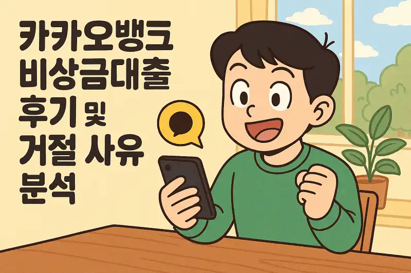 카카오뱅크 비상금대출 후기 및 거절 사유 분석