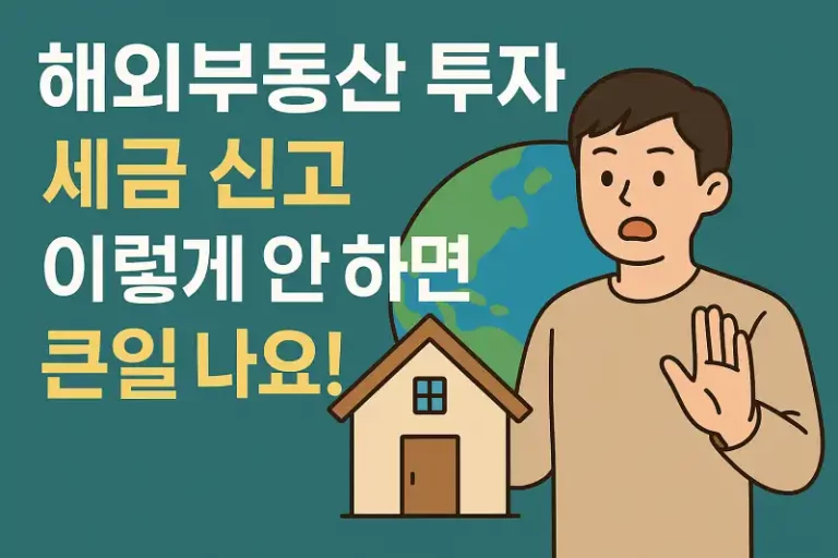 해외부동산 투자 세금 신고 이렇게 안 하면 큰일 나요!