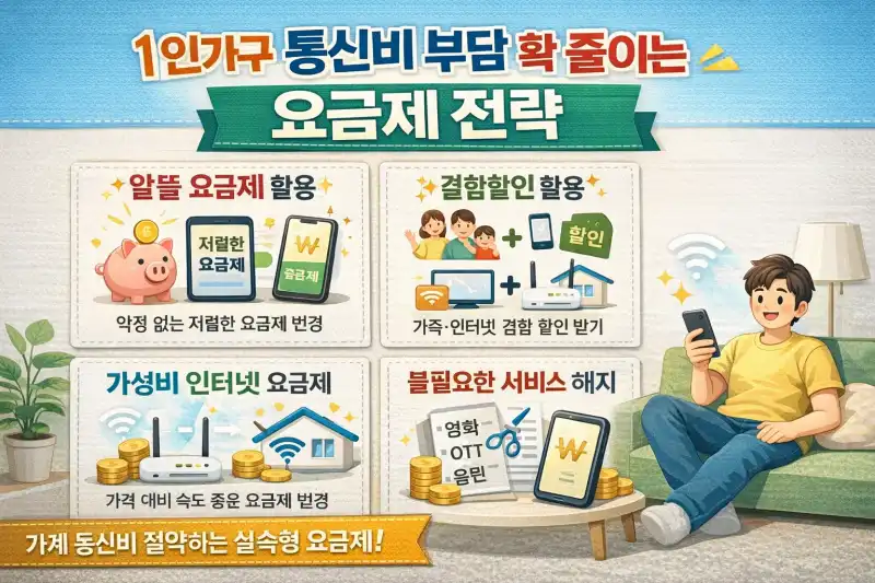 1인가구 통신비 부담 확 줄이는 요금제 전략