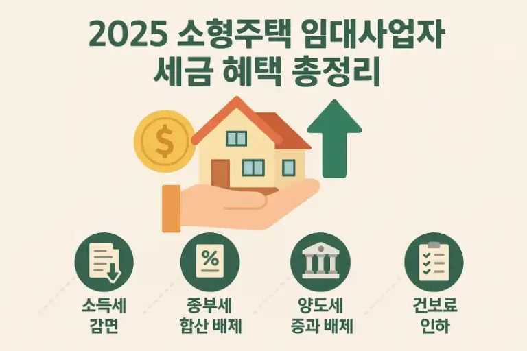 2025 소형주택 임대사업자 세금 혜택 총정리