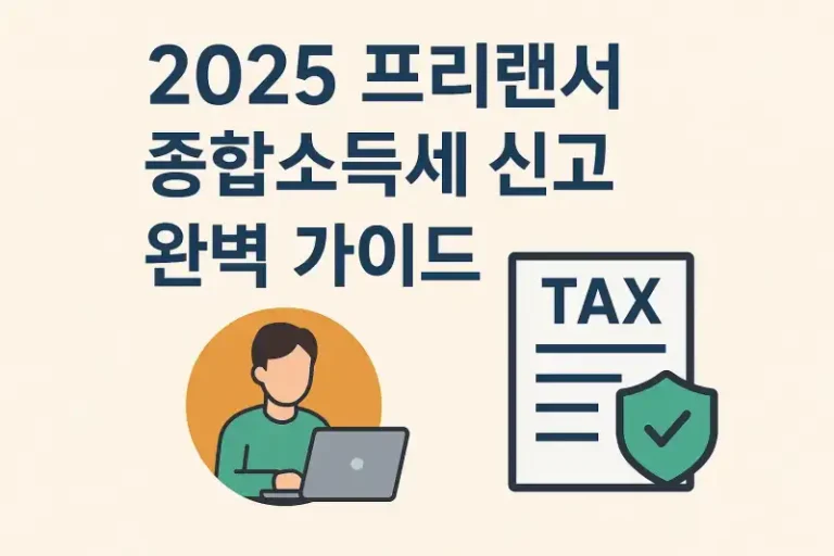 2025 프리랜서 종합소득세 신고 완벽 가이드
