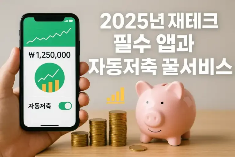 2025년 재테크 필수 앱과 자동저축 꿀서비스