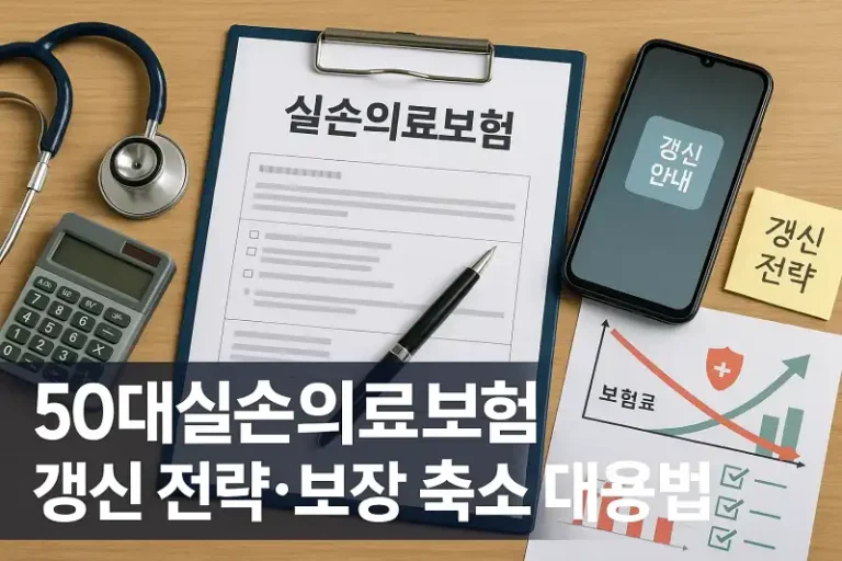 50대 실손의료보험 갱신 전략과 보장 축소 대응법
