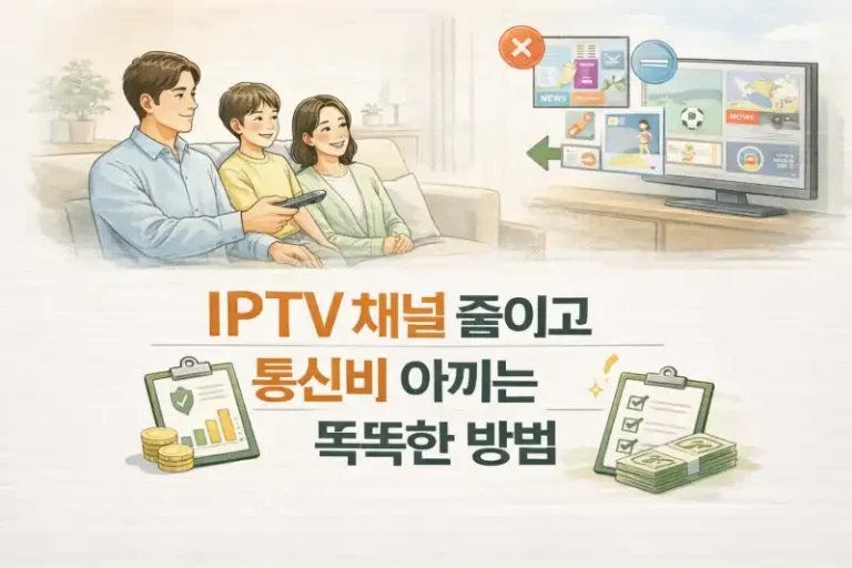 IPTV 채널 줄이고 통신비 아끼는 똑똑한 방법
