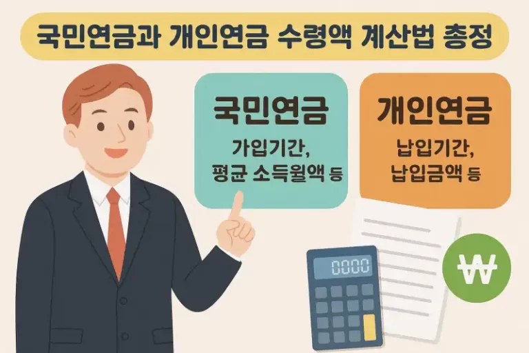 국민연금과 개인연금 수령액 계산법 총정리
