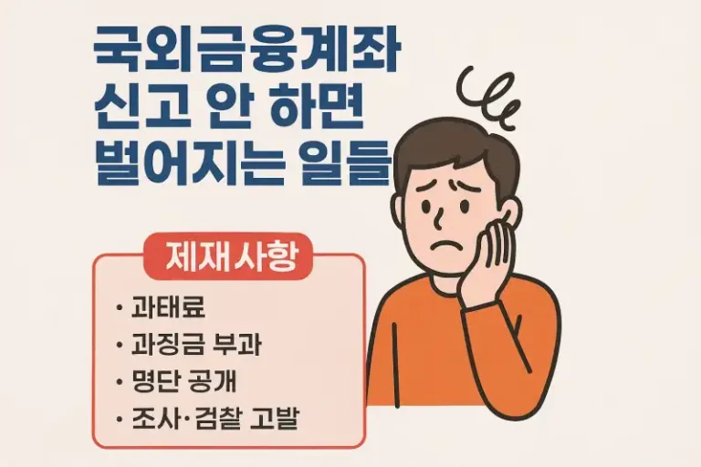 국외금융계좌 신고 안 하면 벌어지는 일들