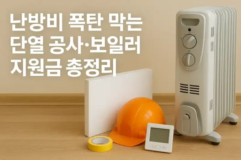 난방비 폭탄 막는 단열 공사·보일러 지원금 총정리