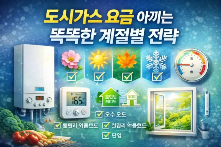 도시가스 요금 아끼는 똑똑한 계절별 전략