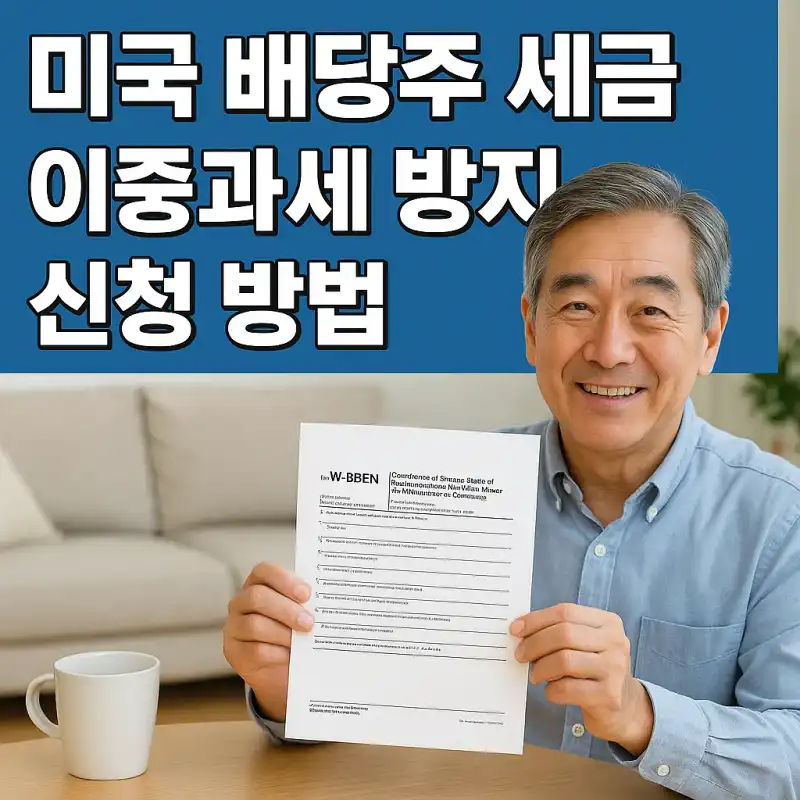 미국 배당주 세금, 이중과세 방지 신청 방법