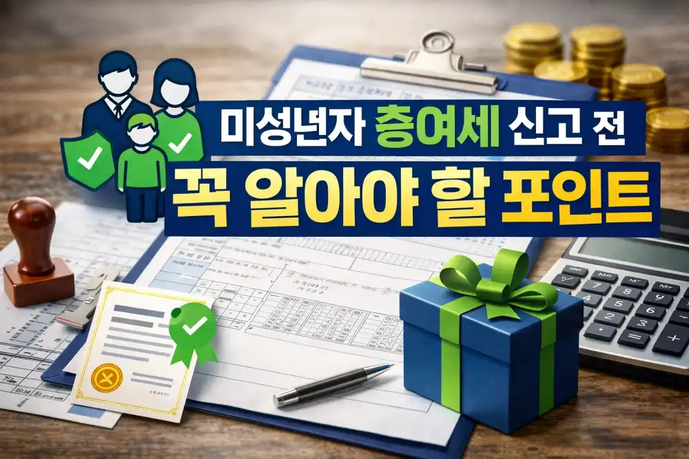 미성년자 증여세 신고 전 꼭 알아야 할 포인트