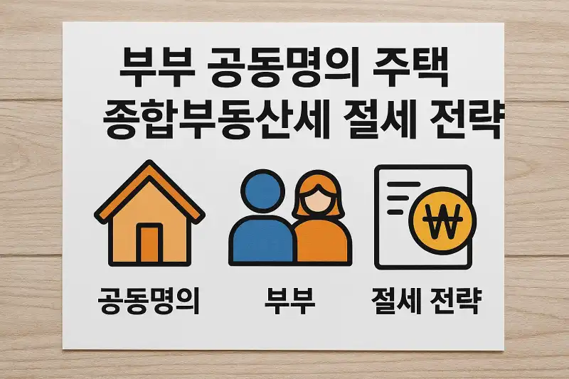 부부 공동명의 주택 종합부동산세 절세 전략