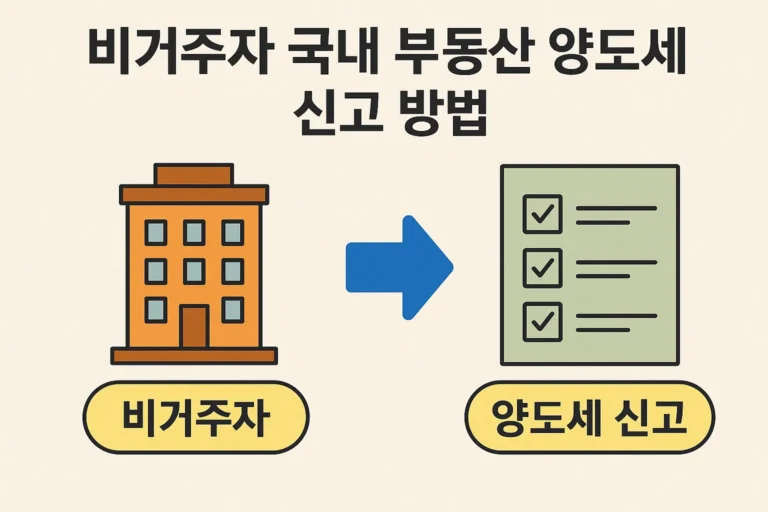 비거주자 국내 부동산 양도세 신고 방법